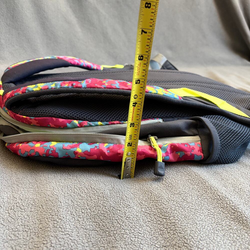 ADIDAS Climaproof Backpack Camouflage Gray Pink Laptop Travel Bag - Picture 5 of 14